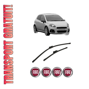 Set stergatoare auto FIAT GRANDE PUNTO Van (199_) din 2006-2013, pentru parbriz auto, 2 bucati, Bosch Aerotwin Multi, din cauciuc siliconat rezistent, 4 Stickere Auto FIAT