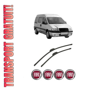Set stergatoare auto FIAT SCUDO Platform/Chassis (220_) din 1996-2006, pentru parbriz auto, 2 bucati, Bosch Aerotwin Retrofit, din cauciuc siliconat rezistent, 4 Stickere Auto FIAT