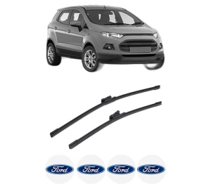 Set stergatoare auto FORD ECOSPORT din 2012-2022, pentru parbriz auto, 2 bucati, Bosch Aerotwin, din cauciuc siliconat rezistent, 4 Stickere Auto FORD - Img 2
