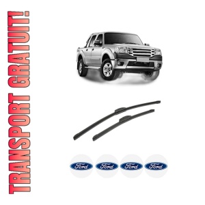 Set stergatoare auto FORD RANGER (TKE) din 2011-2019, pentru parbriz auto, 2 bucati, Bosch Aerotwin Retrofit, din cauciuc siliconat rezistent, 4 Stickere Auto FORD
