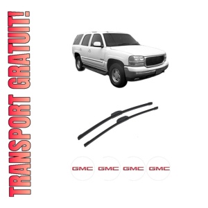 Set stergatoare auto GMC YUKON din 2000-2004, pentru parbriz auto, 2 bucati, Bosch Aerotwin Retrofit, din cauciuc siliconat rezistent, 4 Stickere Auto GMC