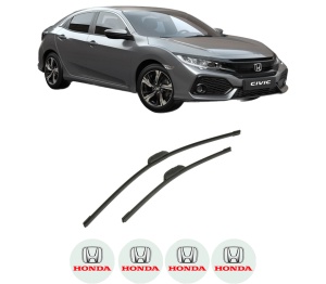 Set stergatoare auto HONDA CIVIC X Saloon (FC_) din 2015-2022, pentru parbriz auto, 2 bucati, Bosch Aerotwin Retrofit, din cauciuc siliconat rezistent, 4 Stickere Auto HONDA - Img 2