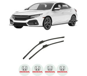 Set stergatoare auto HONDA CIVIC XI Saloon (FE) din 2021, pentru parbriz auto, 2 bucati, Bosch Aerotwin, din cauciuc siliconat rezistent, 4 Stickere Auto HONDA - Img 2