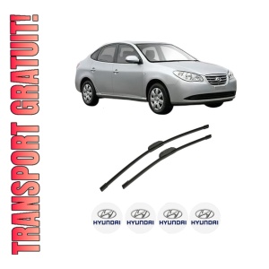 Set stergatoare auto HYUNDAI ELANTRA IV Saloon (HD) din 2005-2013, pentru parbriz auto, 2 bucati, Bosch Aerotwin Retrofit, din cauciuc siliconat rezistent, 4 Stickere Auto HYUNDAI
