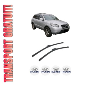 Set stergatoare auto HYUNDAI SANTA FÉ II (CM) din 2006-2012, pentru parbriz auto, 2 bucati, Bosch Aerotwin Retrofit, din cauciuc siliconat rezistent, 4 Stickere Auto HYUNDAI