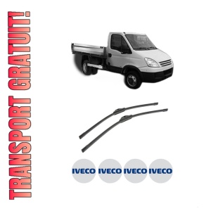 Set stergatoare auto Iveco DAILY IV Platform/Chassis din 2006-2011, pentru parbriz auto, 2 bucati, Bosch Aerotwin, din cauciuc siliconat rezistent, 4 Stickere Auto Iveco