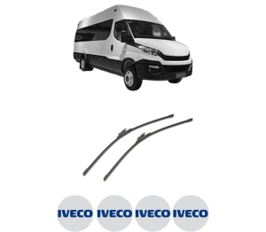 Set stergatoare auto Iveco DAILY VI Bus din 2014-2021, pentru parbriz auto, 2 bucati, Bosch Aerotwin, din cauciuc siliconat rezistent, 4 Stickere Auto Iveco - Img 2