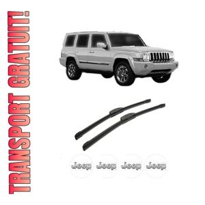 Set stergatoare auto JEEP COMMANDER VAN (XH) din 2005-2010, pentru parbriz auto, 2 bucati, Bosch Aerotwin Retrofit, din cauciuc siliconat rezistent, 4 Stickere Auto JEEP