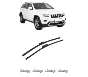 Set stergatoare auto JEEP GRAND CHEROKEE VAN (WK2) din 2013-2017, pentru parbriz auto, 2 bucati, Bosch Aerotwin Retrofit, din cauciuc siliconat rezistent, 4 Stickere Auto JEEP - Img 2