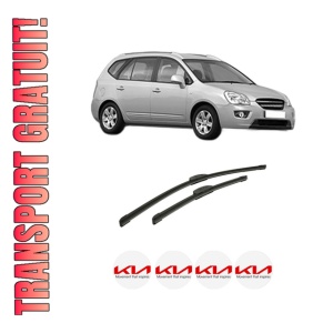 Set stergatoare auto KIA CARENS III MPV (UN) din 2006-2013, pentru parbriz auto, 2 bucati, Bosch Aerotwin Retrofit, din cauciuc siliconat rezistent, 4 Stickere Auto KIA