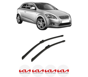 Set stergatoare auto KIA CEE'D Hatchback (ED) din 2006-2012, pentru parbriz auto, 2 bucati, Bosch Aerotwin, din cauciuc siliconat rezistent, 4 Stickere Auto KIA - Img 2