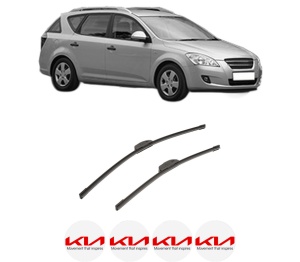Set stergatoare auto KIA CEE'D SW (ED) din 2007-2012, pentru parbriz auto, 2 bucati, Bosch Aerotwin Retrofit, din cauciuc siliconat rezistent, 4 Stickere Auto KIA - Img 2