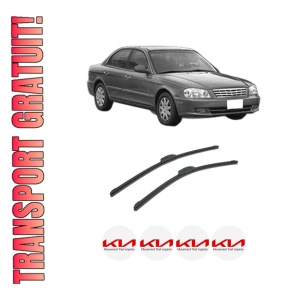 Set stergatoare auto KIA MAGENTIS I (GD, MS) din 2001-2005, pentru parbriz auto, 2 bucati, Bosch Aerotwin Retrofit, din cauciuc siliconat rezistent, 4 Stickere Auto KIA
