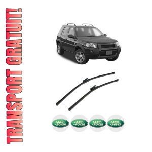 Set stergatoare auto LAND ROVER FREELANDER 2 (L359) din 2006-2014, pentru parbriz auto, 2 bucati, Bosch Aerotwin, din cauciuc siliconat rezistent, 4 Stickere Auto LAND ROVER