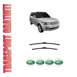 Set stergatoare auto LAND ROVER RANGE ROVER IV (L405) din 2012-2021, pentru parbriz auto, 2 bucati, Bosch Aerotwin, din cauciuc siliconat rezistent, 4 Stickere Auto LAND ROVER