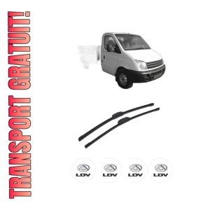 Set stergatoare auto LDV MAXUS Platform/Chassis din 2005-2009, pentru parbriz auto, 2 bucati, Bosch Aerotwin Retrofit, din cauciuc siliconat rezistent, 4 Stickere Auto LDV