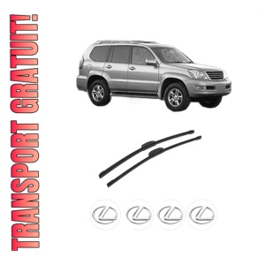 Set stergatoare auto LEXUS GX (_J12_) din 2001-2009, pentru parbriz auto, 2 bucati, Bosch Aerotwin Retrofit, din cauciuc siliconat rezistent, 4 Stickere Auto LEXUS