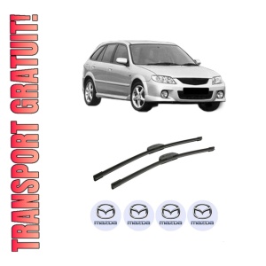 Set stergatoare auto MAZDA 323 F VI Hatchback (BJ) din 1998-2004, pentru parbriz auto, 2 bucati, Bosch Aerotwin Retrofit, din cauciuc siliconat rezistent, 4 Stickere Auto MAZDA