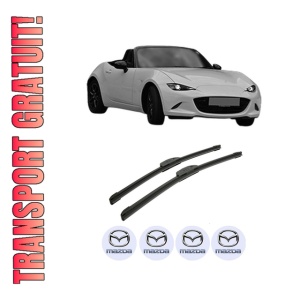 Set stergatoare auto MAZDA MX-5 IV (ND__) din 2015-2018, pentru parbriz auto, 2 bucati, Bosch Aerotwin Retrofit, din cauciuc siliconat rezistent, 4 Stickere Auto MAZDA