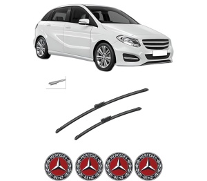 Set stergatoare auto MERCEDES-BENZ B-CLASS Sports Tourer (W246, W242) din 2011-2018, pentru parbriz auto, 2 bucati, Bosch Aerotwin, din cauciuc siliconat rezistent, 4 Stickere Auto MERCEDES-BENZ - Img 2
