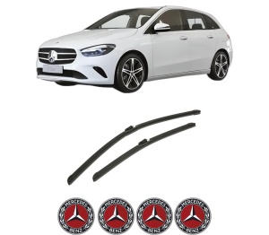 Set stergatoare auto MERCEDES-BENZ B-CLASS Sports Tourer (W247) din 2018-2022, pentru parbriz auto, 2 bucati, Bosch Aerotwin, din cauciuc siliconat rezistent, 4 Stickere Auto MERCEDES-BENZ - Img 2