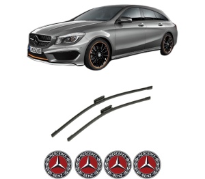 Set stergatoare auto MERCEDES-BENZ CLA Shooting Brake (X117) din 2015-2019, pentru parbriz auto, 2 bucati, Bosch Aerotwin Multi, din cauciuc siliconat rezistent, 4 Stickere Auto MERCEDES-BENZ - Img 2