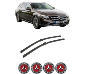 Set stergatoare auto MERCEDES-BENZ E-CLASS All-Terrain (S213) din 2017-2023, pentru parbriz auto, 2 bucati, Bosch Aerotwin, din cauciuc siliconat rezistent, 4 Stickere Auto MERCEDES-BENZ - Img 2