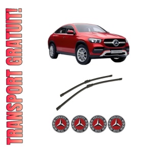 Set stergatoare auto MERCEDES-BENZ GLE Coupe (C167) din 2019-2023, pentru parbriz auto, 2 bucati, Bosch Aerotwin, din cauciuc siliconat rezistent, 4 Stickere Auto MERCEDES-BENZ