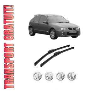 Set stergatoare auto MG MG ZS Hatchback din 2001-2005, pentru parbriz auto, 2 bucati, Bosch Aerotwin Retrofit, din cauciuc siliconat rezistent, 4 Stickere Auto MG