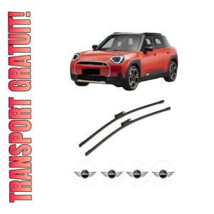 Set stergatoare auto MINI MINI ACEMAN (J05) din 2024-2025, pentru parbriz auto, 2 bucati, Bosch Aerotwin, din cauciuc siliconat rezistent, 4 Stickere Auto MINI