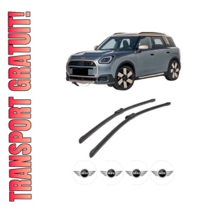 Set stergatoare auto MINI MINI COUNTRYMAN (U25) din 2023-2024, pentru parbriz auto, 2 bucati, Bosch Aerotwin, din cauciuc siliconat rezistent, 4 Stickere Auto MINI