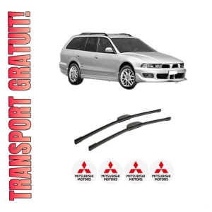 Set stergatoare auto MITSUBISHI GALANT VIII Estate (EA_, EC_) din 1996-2003, pentru parbriz auto, 2 bucati, Bosch Aerotwin Retrofit, din cauciuc siliconat rezistent, 4 Stickere Auto MITSUBISHI