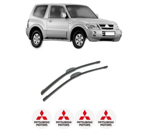 Set stergatoare auto MITSUBISHI PAJERO CLASSIC (V2_W, V6_W, V7_W) din 2001-2006, pentru parbriz auto, 2 bucati, Bosch Aerotwin Retrofit, din cauciuc siliconat rezistent, 4 Stickere Auto MITSUBISHI - Img 2