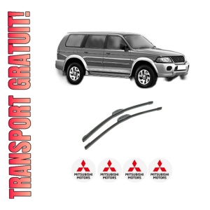 Set stergatoare auto MITSUBISHI PAJERO SPORT I (K7_, K9_) din 1996-2003, pentru parbriz auto, 2 bucati, Bosch Aerotwin Retrofit, din cauciuc siliconat rezistent, 4 Stickere Auto MITSUBISHI