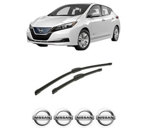 Set stergatoare auto NISSAN LEAF (ZE1) din 2017-2019, pentru parbriz auto, 2 bucati, Bosch Aerotwin Retrofit, din cauciuc siliconat rezistent, 4 Stickere Auto NISSAN - Img 2