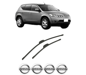 Set stergatoare auto NISSAN MURANO I (Z50) din 2003-2008, pentru parbriz auto, 2 bucati, Bosch Aerotwin Retrofit, din cauciuc siliconat rezistent, 4 Stickere Auto NISSAN - Img 2