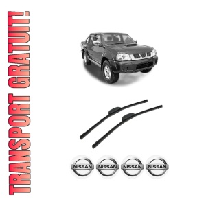 Set stergatoare auto NISSAN NAVARA (D22) din 1998-2008, pentru parbriz auto, 2 bucati, Bosch Aerotwin Retrofit, din cauciuc siliconat rezistent, 4 Stickere Auto NISSAN