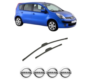 Set stergatoare auto NISSAN NOTE (E11, NE11) din 2006-2013, pentru parbriz auto, 2 bucati, Bosch Aerotwin Retrofit, din cauciuc siliconat rezistent, 4 Stickere Auto NISSAN - Img 2