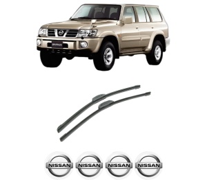 Set stergatoare auto NISSAN PATROL GR V Platform/Chassis (Y61) din 2007, pentru parbriz auto, 2 bucati, Bosch Aerotwin Retrofit, din cauciuc siliconat rezistent, 4 Stickere Auto NISSAN - Img 2