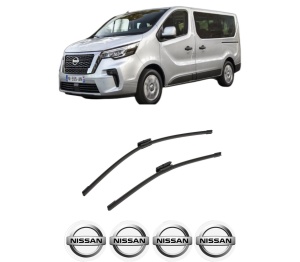 Set stergatoare auto NISSAN PRIMASTAR Bus (X82) din 2021, pentru parbriz auto, 2 bucati, Bosch Aerotwin Multi, din cauciuc siliconat rezistent, 4 Stickere Auto NISSAN - Img 2