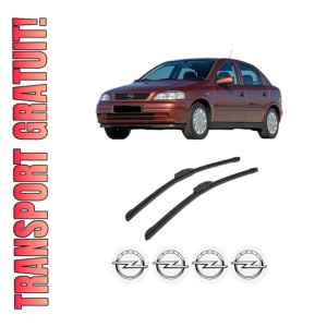 Set stergatoare auto OPEL ASTRA G CLASSIC (T98) din 2004-2009, pentru parbriz auto, 2 bucati, Bosch Aerotwin Retrofit, din cauciuc siliconat rezistent, 4 Stickere Auto OPEL