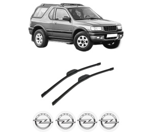 Set stergatoare auto OPEL FRONTERA B (U99) din 1998-2004, pentru parbriz auto, 2 bucati, Bosch Aerotwin Retrofit, din cauciuc siliconat rezistent, 4 Stickere Auto OPEL - Img 2