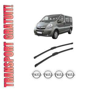 Set stergatoare auto OPEL VIVARO A Bus (X83) din 2001-2014, pentru parbriz auto, 2 bucati, Bosch Aerotwin Retrofit, din cauciuc siliconat rezistent, 4 Stickere Auto OPEL