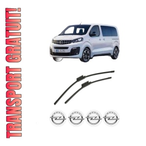 Set stergatoare auto OPEL VIVARO C Van (K0) din 2019-2025, pentru parbriz auto, 2 bucati, Bosch Aerotwin, din cauciuc siliconat rezistent, 4 Stickere Auto OPEL