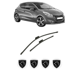 Set stergatoare auto PEUGEOT 208 I (CA_, CC_) din 2012-2019, pentru parbriz auto, 2 bucati, Bosch Aerotwin Multi, din cauciuc siliconat rezistent, 4 Stickere Auto PEUGEOT - Img 2