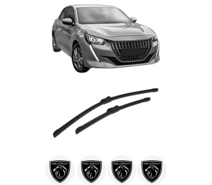 Set stergatoare auto PEUGEOT 208 II (UB_, UP_, UW_, UJ_) din 2019-2023, pentru parbriz auto, 2 bucati, Bosch Aerotwin, din cauciuc siliconat rezistent, 4 Stickere Auto PEUGEOT - Img 2