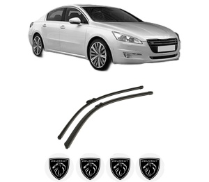 Set stergatoare auto PEUGEOT 508 I (8D_) din 2010-2018, pentru parbriz auto, 2 bucati, Bosch Aerotwin, din cauciuc siliconat rezistent, 4 Stickere Auto PEUGEOT - Img 2