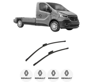 Set stergatoare auto RENAULT TRAFIC III Platform/Chassis (EG_) din 2014-2023, pentru parbriz auto, 2 bucati, Bosch Aerotwin Multi, din cauciuc siliconat rezistent, 4 Stickere Auto RENAULT - Img 2