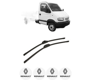 Set stergatoare auto RENAULT TRUCKS MASCOTT Platform/Chassis din 1999-2013, pentru parbriz auto, 2 bucati, Bosch Aerotwin Retro Truck, din cauciuc siliconat rezistent, 4 Stickere Auto RENAULT TRUCKS - Img 2