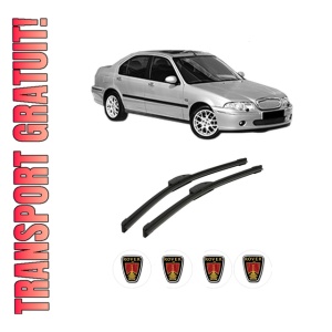 Set stergatoare auto ROVER 45 I Saloon (RT) din 2000-2005, pentru parbriz auto, 2 bucati, Bosch Aerotwin Retrofit, din cauciuc siliconat rezistent, 4 Stickere Auto ROVER